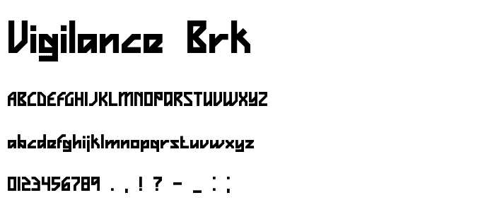 Vigilance BRK font